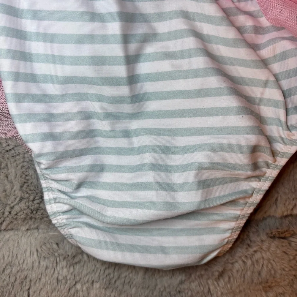 Mud Pie Baby Girl Swimsuit Mermaid Size 12-18 Months SPF 50 Tutu Two Piece